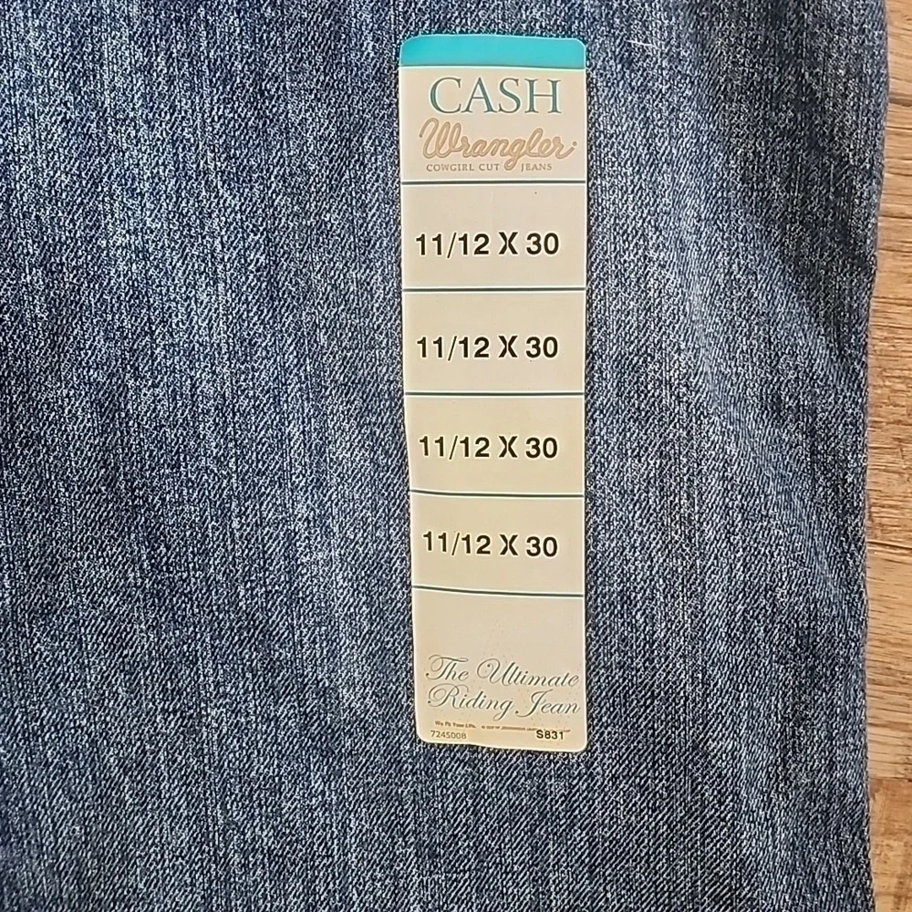 NWT Wrangler Cowgirl Cut Cash Jeans Sz 11/12 X 30 - Picture 5 of 7